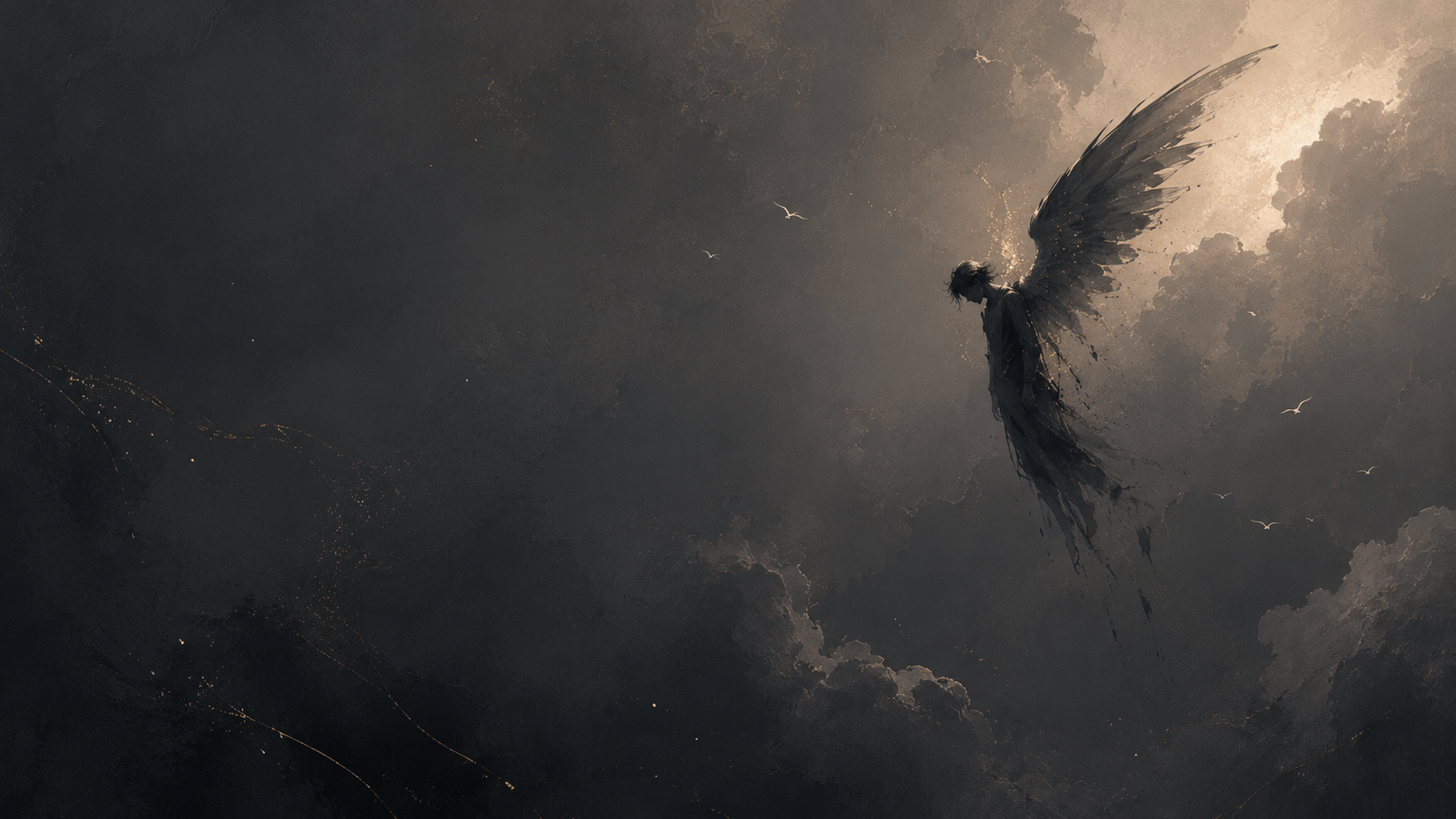 Dark atmospheric literary background texture in near-black tones
